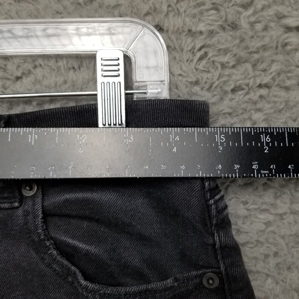 American Eagle Outfitters Shorts Womens 6 Black Stretch Denim Cut Off Jorts - Picture 4 of 13